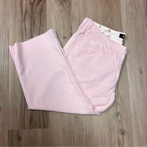 Vintage y2k Hint capri corduroy jeans in light pink. NWOT sz 13 low rise